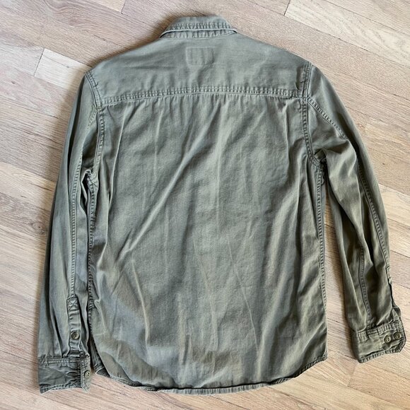 Urban Outfitters All Son Brand Army Green Military Button Down Shirt Mens XS - Picture 3 of 3